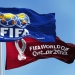Doha, Qatar, January 2022: Flags With Fifa And Qatar 2022 World