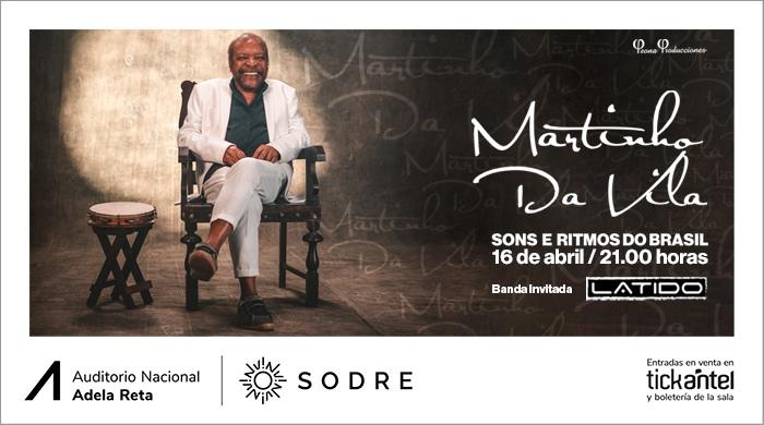 Martinho Da Vila "Sons E Ritmos Do Brasil" Domingo, 16 de abril - 21:00 - Auditorio Nacional Adela Reta