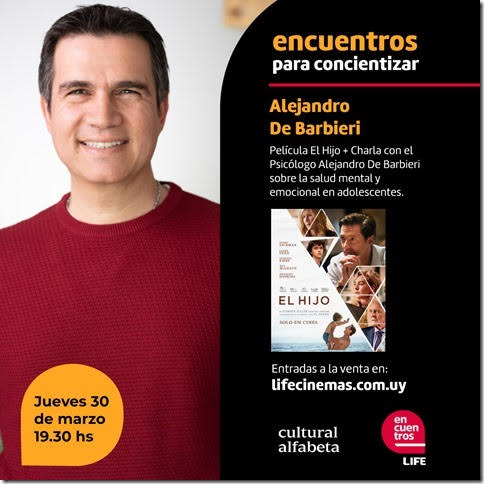 Encuentros para Concientizar con Alejandro de Barbieri - JUEVES 30 DE MARZO_ 19:30h - Complejo Alfabeta