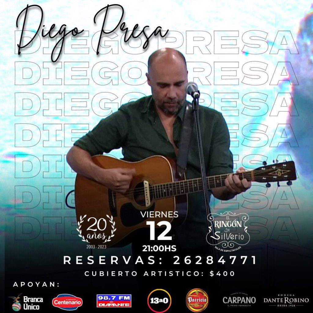 DIEGO PRESA
Solo voz y guitarra