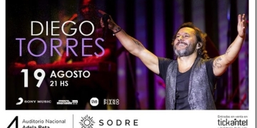 COMENZÓ LA VENTA PARA VER A DIEGO TORRES EN EL AUDITORIO DEL SODRE EL MULTIFACÉTICO CANTANTE SE REENCONTRARÁ CON SU PÚBLICO EL PRÓXIMO 19 DE AGOSTO EN MONTEVIDEO