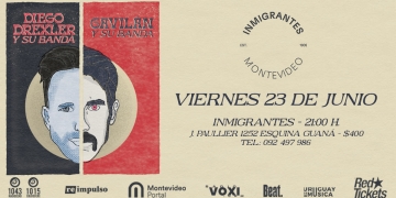 Diego Drexler & El Gavilán vuelven a compartir escenario - Esta vez cada cual estará con su respectiva banda. Viernes 23 de junio 2023 - Inmigrantes