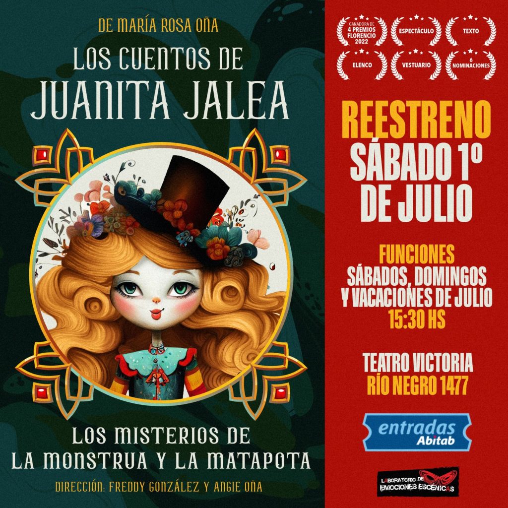 Los cuentos de Juanita Jalea - Los misterios de la Monstrua y la Matapota - Funciones: del 1 al 30 de julio 2023
