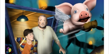 Luego del éxito rotundo en su primer temporada vuelve en las Vacaciones de Julio y a la Sala Hugo Balzo del Sodre la obra para toda la familia  'La increíble historia de Lucía, su padre y un chancho volador" del 19 al 22 de Julio a las 15 hs