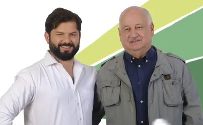 Gabriel Boric y Guillermo León Teillier del Valle - Fuente twitter