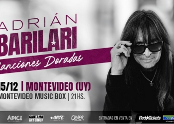 Adrián Barilari en Montevideo Music Box - en el marco de su gira “Canciones doradas” el 1Viernes 15 de Diciembre - 20:30 hs