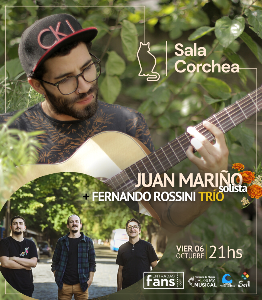 Juan Mariño en Sala Corchea junto a Fernando Rossini de La Patagonia - Viernes 06 de octubre 2023 a las 21hs.&nbsp;