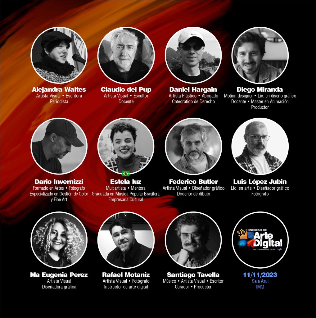 1era edición del Congreso de Arte Digital del Uruguay - 11 de noviembre 2023 de 10 a 20 hs en el Salón Azul de la Intendencia de Montevideo 1era edición del Congreso de Arte Digital del Uruguay - 11 de noviembre 2023 de 10 a 20 hs en el Salón Azul de la Intendencia de Montevideo