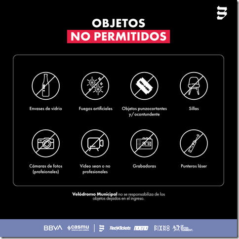 MARIA BECERRA - Velódromo Municipal - 19 DE NOVIEMBRE 2023 – 21 hs - PUERTAS_ 18:30h - RECOMENDACIONES PARA EL INGRESO MARIA BECERRA - Velódromo Municipal - 19 DE NOVIEMBRE 2023 – 21 hs - PUERTAS_ 18:30h - RECOMENDACIONES PARA EL INGRESO