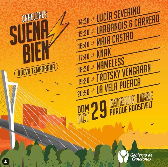 horarios de #CanelonesSuenaBien