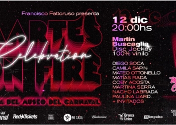 Martes On Fire Celebration - Sala del Museo del Carnaval - Martes 12 de Diciembre 2023 - 20 hs