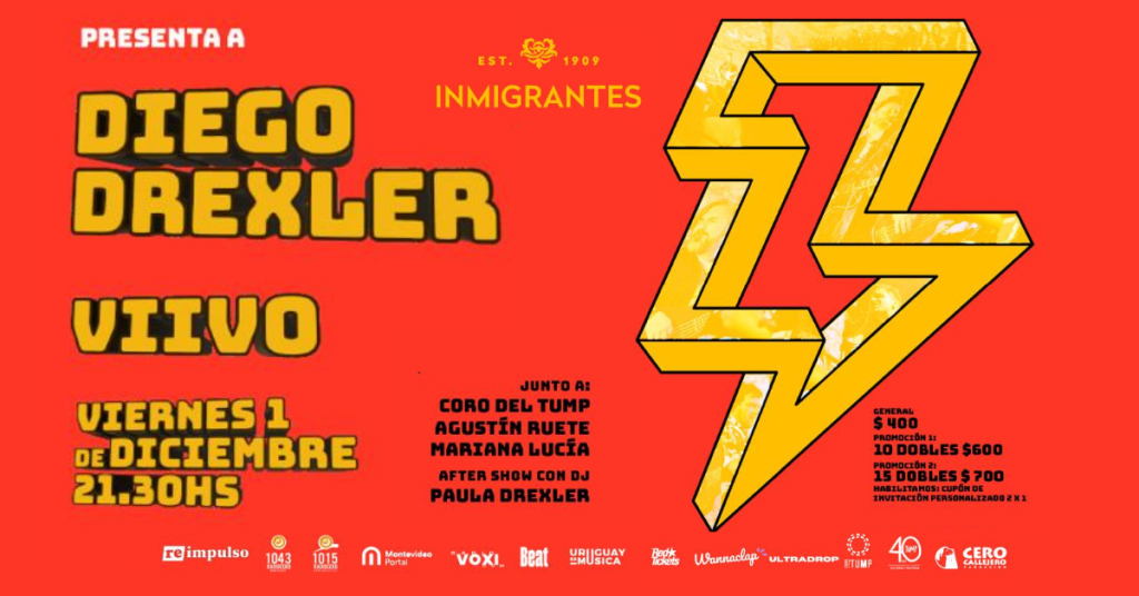 Diego Drexler en Inmigrantes presentará VIIVO