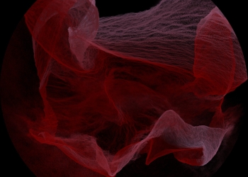 Obra Kokkino fue galardonada con el Primer Premio en la muestra Datos+Arte 2023 - Artistas Leticia Almeida y Mathías Chumino - Expuesta en la sede del CAF