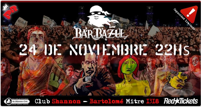 BARBAZUL en vivo - Club Shannon (Subsuelo) - Viernes 24 de Noviembre 2023 - 22:30 hs BARBAZUL en vivo - Club Shannon (Subsuelo) - Viernes 24 de Noviembre 2023 - 22:30 hs