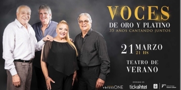 VOCES DE ORO Y PLATINO - Teatro de Verano - JUEVES 21 DE MARZO 2024 - 21 hs - MARIHEL BARBOZA – MIGUEL ÁNGEL MUNÍZ – MIGUEL VILLALBA – RAÚL TESTA