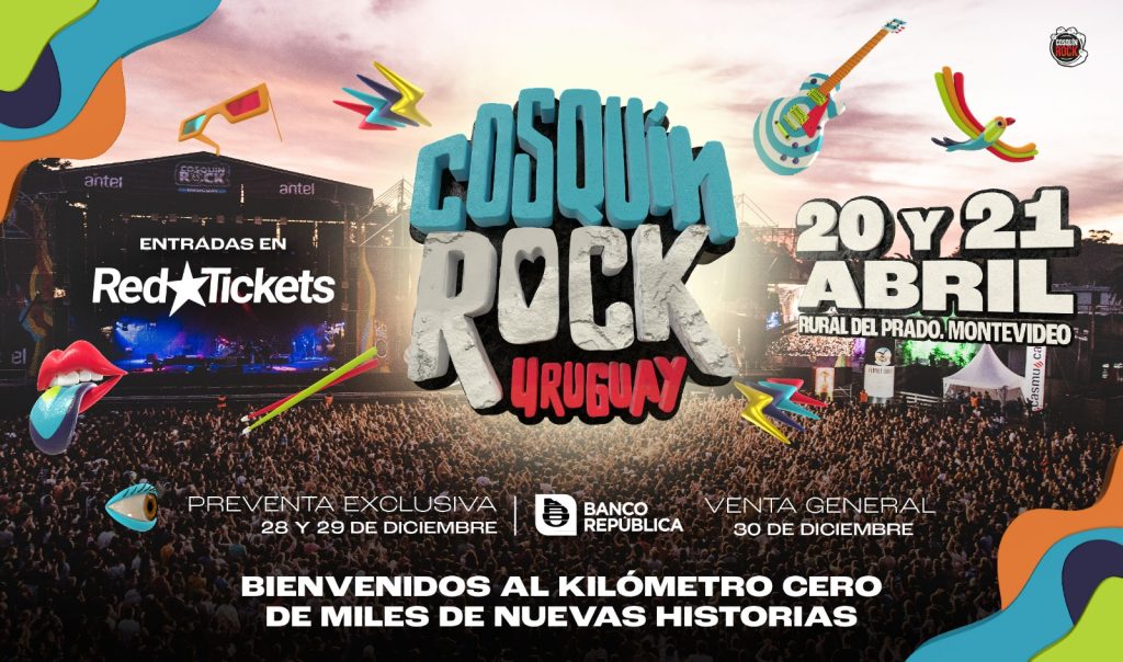 COSQUÍN ROCK URUGUAY 2024 - 20 y 21 de abril de 2024 en la Rural del Prado