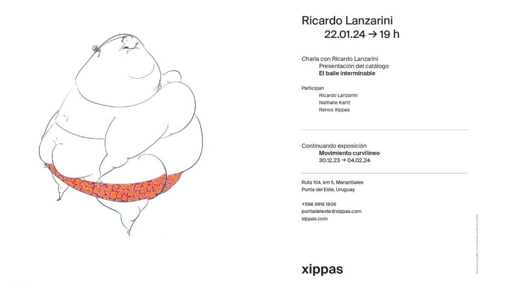 Charla y presentación de catálogo: Ricardo Lanzarini - Nathalie Kantt - Renos Xippas - Galería Xippas Punta del Este - Lunes 22-01-2024 - 19:00 hs.