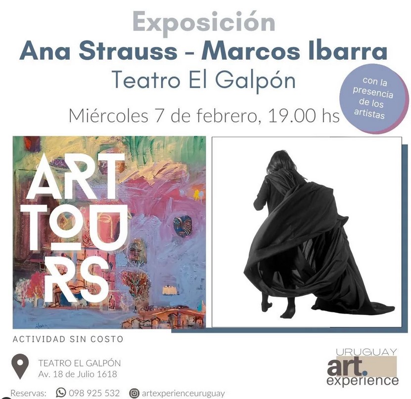 Ana Strauss y Marcos Ibarra dialogan en Teatro El Galpón - miércoles 7 de febrero 2024 - 19.00 - Teatro El Galpón - Sala N. Loureiro- Av. 18 de Julio 1618 Ana Strauss y Marcos Ibarra dialogan en Teatro El Galpón - miércoles 7 de febrero 2024 - 19.00 - Teatro El Galpón - Sala N. Loureiro- Av. 18 de Julio 1618