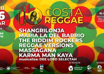 16a edición del festival Costa Reggae - Sábado 16 de marzo de 2024 de 17:00 a 01:00 h. - El Pinar - Canelones