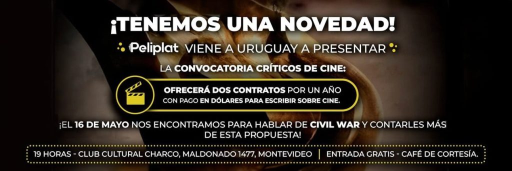Peliplat viene a Uruguay a presentar la convocatoria Críticos de Cine Peliplat Peliplat viene a Uruguay a presentar la convocatoria Críticos de Cine Peliplat