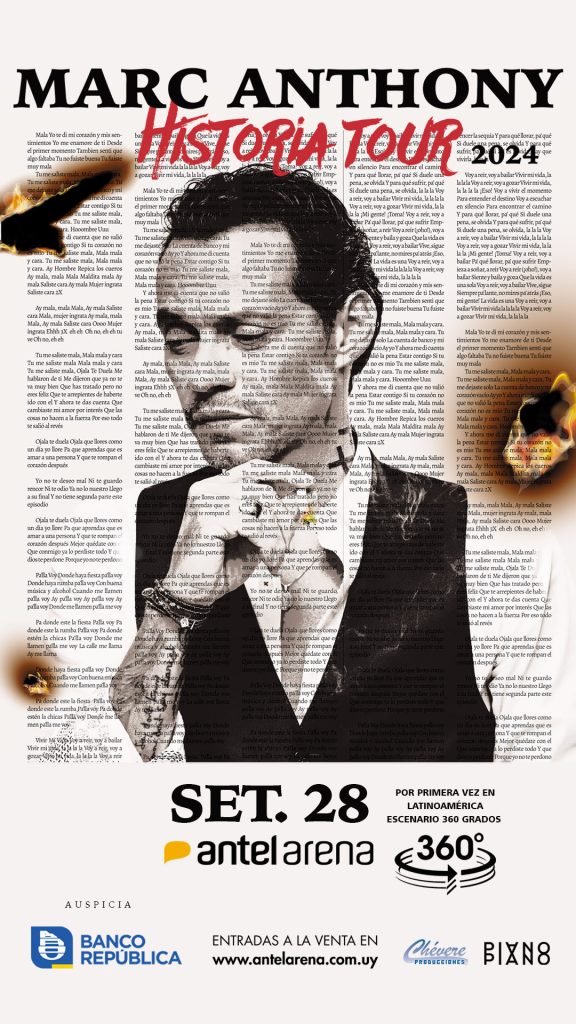 MARC ANTHONY en Uruguay 2024 - 28 de setiembre - ANTEL ARENA