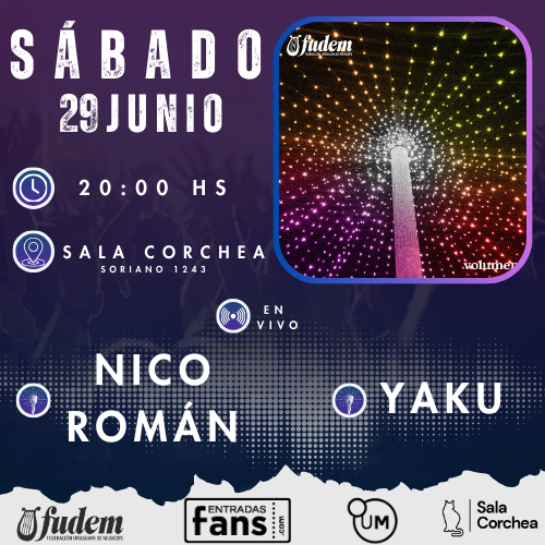 Nico Román & Yaku en Sala Corchea - 29 de junio 2024 - 20 hs.