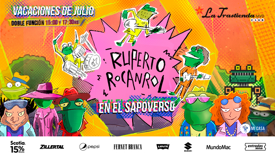 RUPERTO ROCANROL en el Sapoverso - vacaciones de julio - La Trastienda - Sábado 29 de junio y del lunes 01 al domingo 07 de julio 2024 - 15:00 y 17:30
