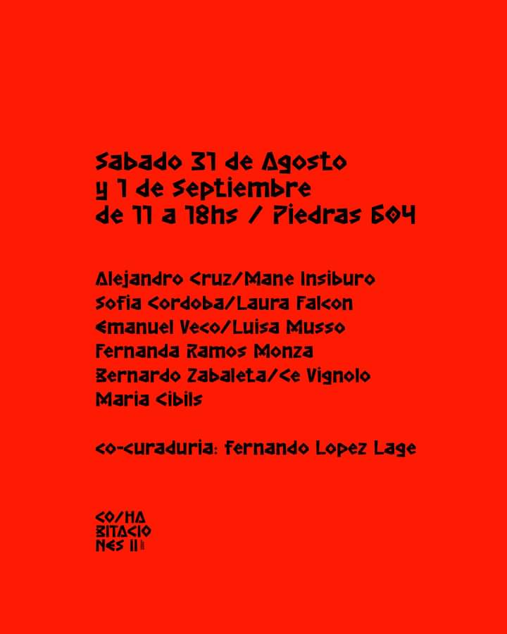 Co/habitaciones - Activación II - sábado 31 de agosto 2024 y 1 de setiembre de 11 a 18 hs. - Piedras 604