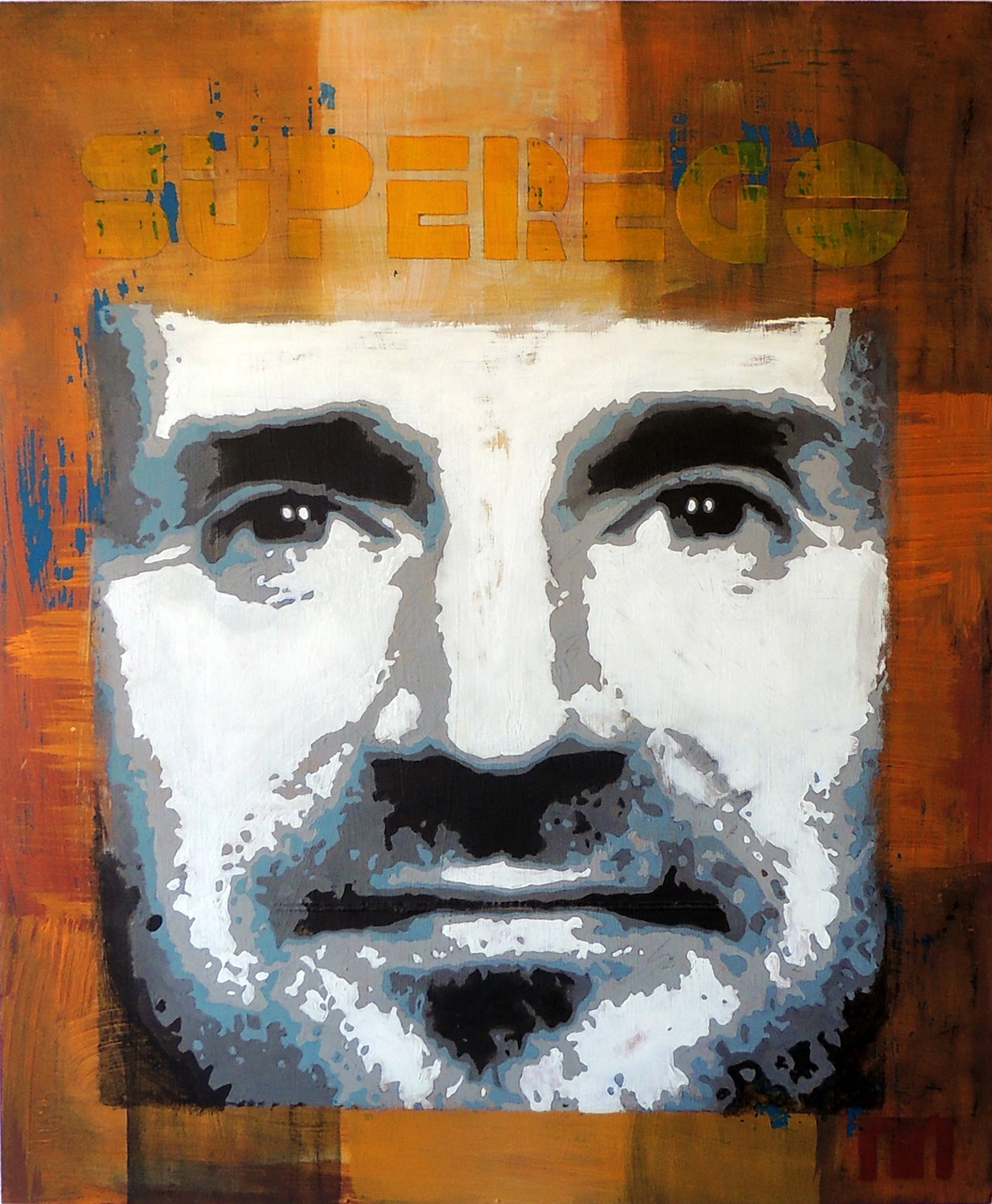 superego - pablo meneses - 2020 - Acrílico sobre madera - 66 x 80 cm