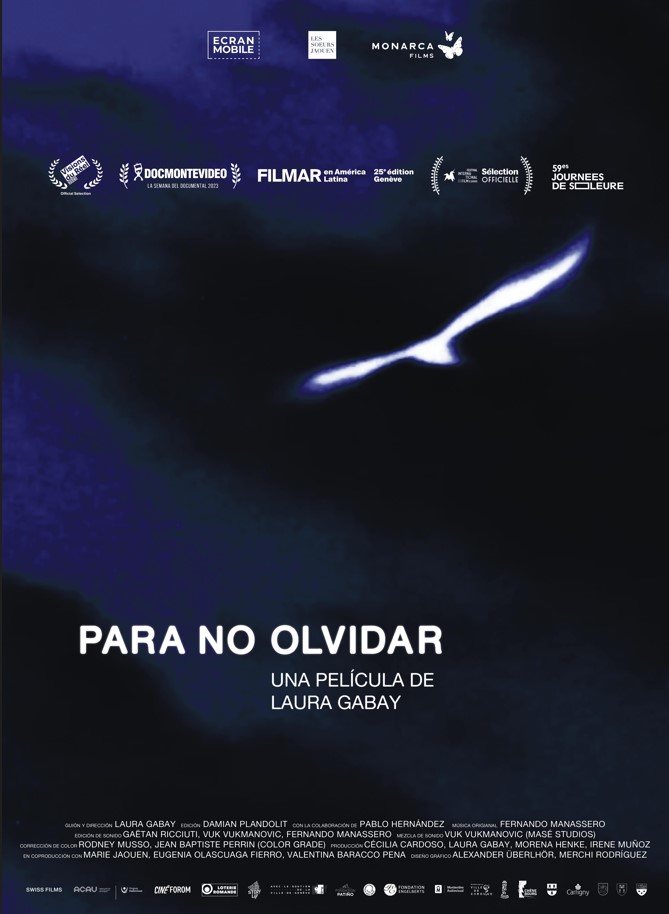 ESTRENO de PARA NO OLVIDAR una película documental de LAURA GABAY - ESTRENO 13 de OCTUBRE 2024