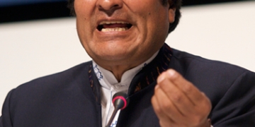 Presidente de Bolivia Evo Morales, diciembre de 2009