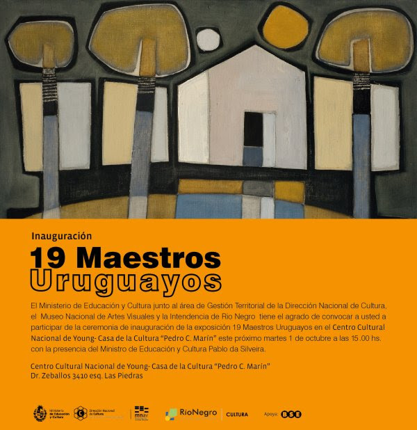 Inauguración de la exposición "19 Maestros Uruguayos" en Young