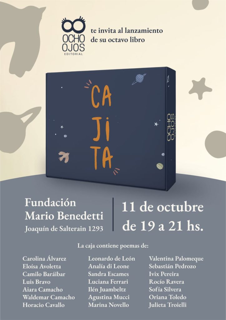 Cajita de poemas - viernes 11 de octubre 2024 - 19 hs. en la Fundación Benedetti