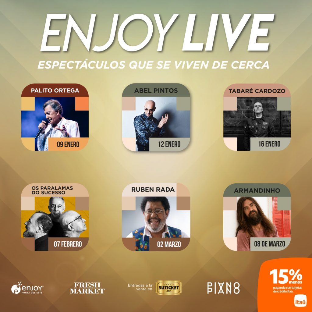 ENJOY LIVE :: Palito Ortega + Abel Pintos + Paralamas do Sucesso + Armandinho + Ruben Rada + Tabaré Cardozo