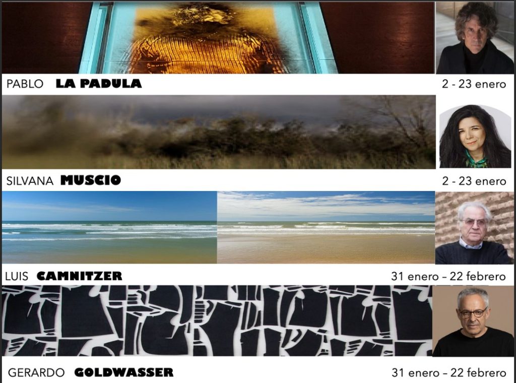 Inauguración 2 de enero La Padula, Muscio, Camnitzer, Goldwasser