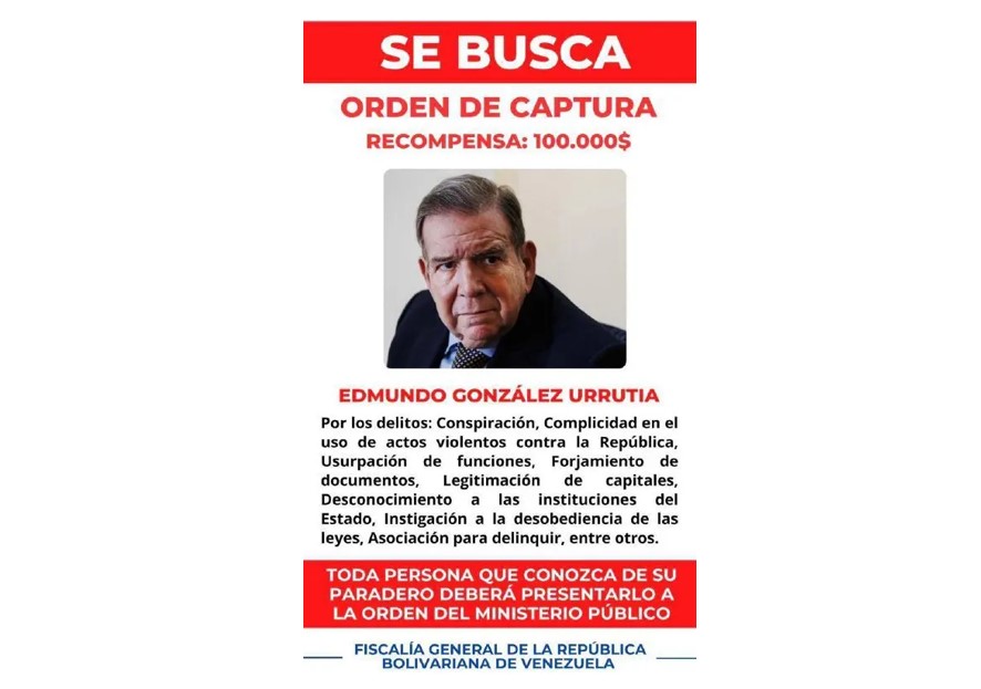 Cien mil dólares por Edmundo González Urrutia