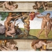 Miguel Ángel. Pecado original y expulsión del Paraíso terrenal, 1509, Capilla Sixtina (Wikipedia)