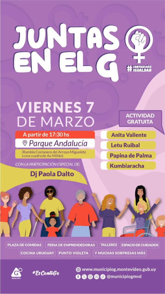 JUNTAS EN EL G - VIERNES 7 DE MARZO 2025 en MUNICIPIO G - ACTIVIDAD GRATUITA
