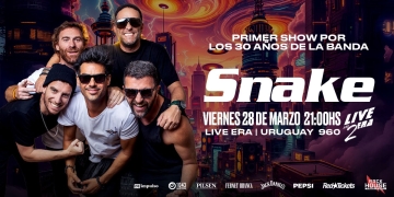 SNAKE 30 años - Live Era - Viernes 28 de Marzo - 21 hs.