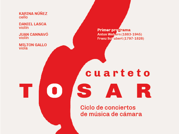 CUARTETO TOSAR Programa homenaje a Beatriz Lockhart - Martes 6 de mayo 19-30 h