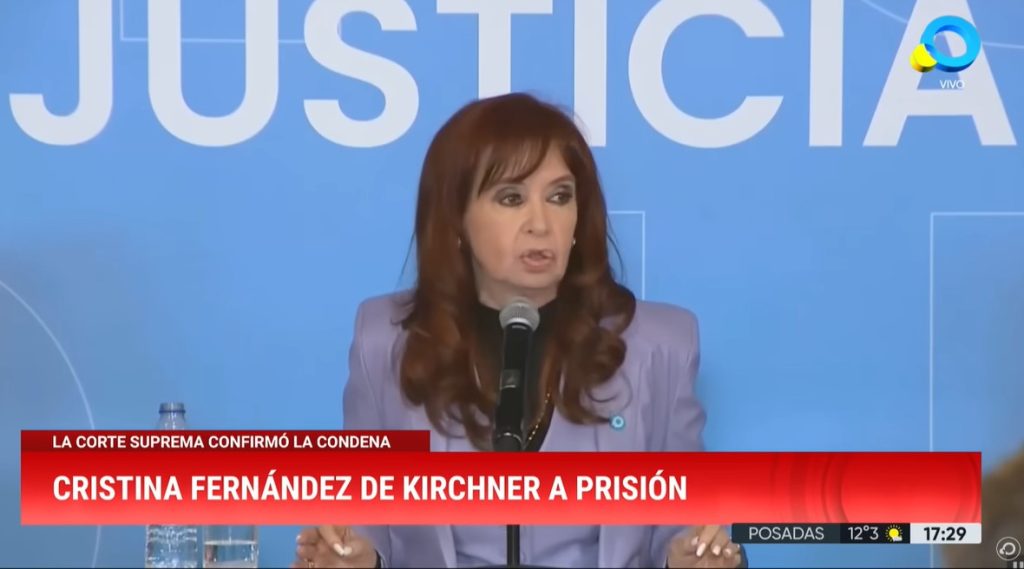 La Corte Suprema confirmó la condena a Cristina Kirchner a seis años de prisión
