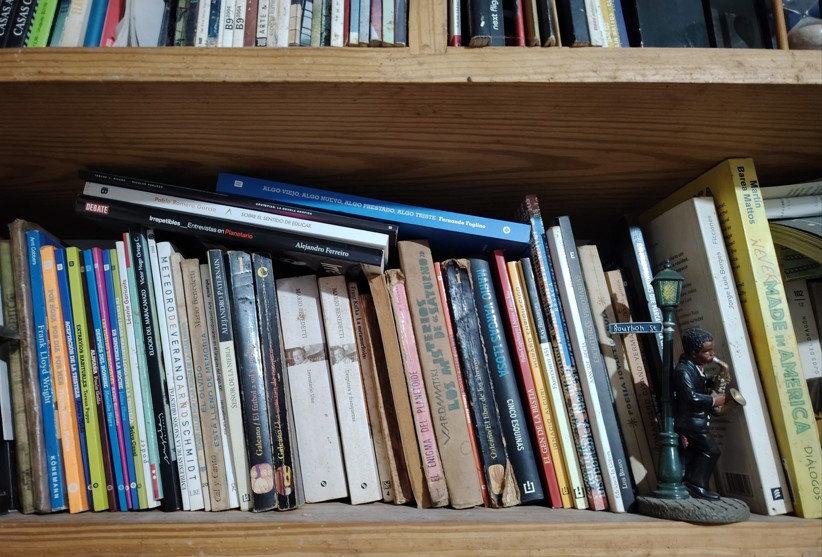 libros de literatura uruguaya en biblioteca - Foto Federico Meneses