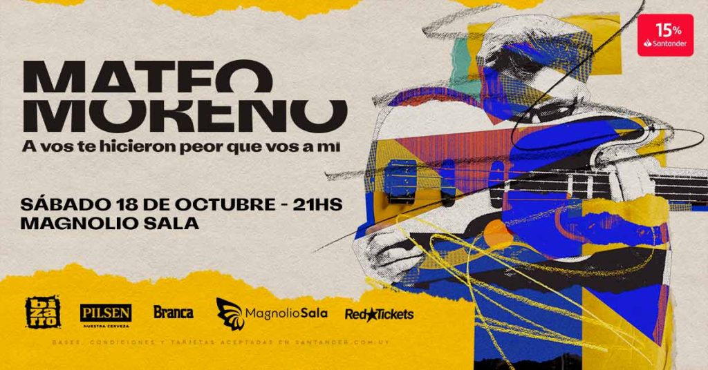 MATEO MORENO - A vos te hicieron peor que vos a mi - Sábado 18 de Octubre 2025- 21 hs. Magnolio Sala MATEO MORENO - A vos te hicieron peor que vos a mi - Sábado 18 de Octubre 2025- 21 hs. Magnolio Sala