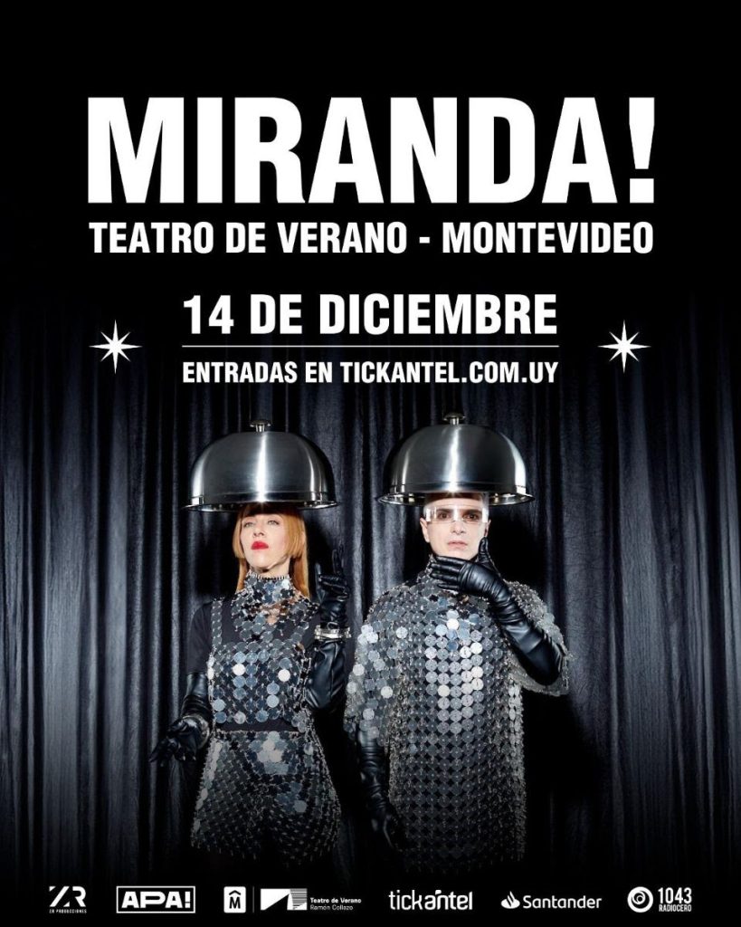 MIRANDA en el Teatro de Verano Presenta su álbum: ¡Nuevo Hotel Miranda! 14 de diciembre 2025 en Uruguay