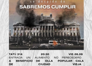 DE LA NADA EN ÚLTIMA NOCHE DE SABREMOS CUMPLIR - Entrada un alimento no perecedero - Todo a beneficio de Olla Popular CALA de Ciudad Vieja