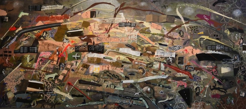 Ignacio Iturria - Pintar es soñar -obra expuesta en Narrativas Marginales - CE Subte - Diciembre 2010 - Foto Federico Meneses