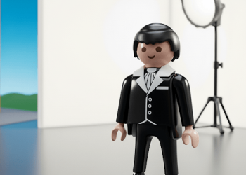 playmobil de cuello blanco