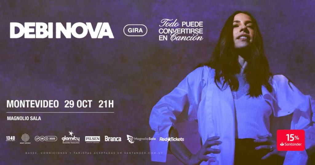 DEBI NOVA - Gira Todo puede convertirse en canción - Miércoles 29 de Octubre 2025 - 21 hs. - Magnolio Sala