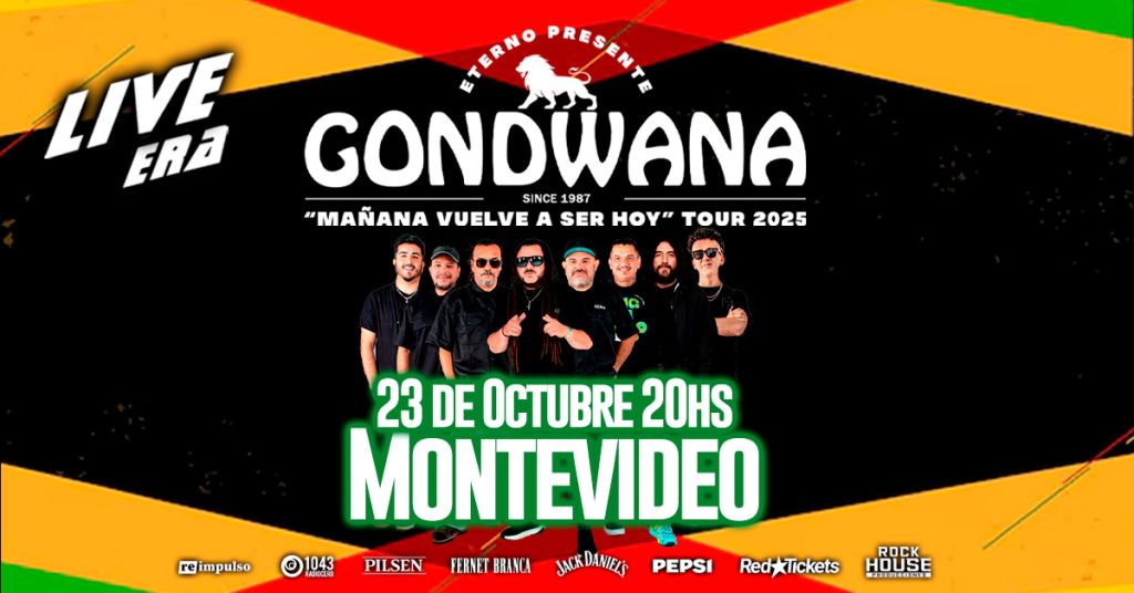 GONDWANA en Montevideo - Jueves 23 de Octubre - 20 hs. - Live Era