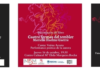 Mariella Huelmo Guerra presenta su libro Cuatro formas del temblor. Octubre 2025